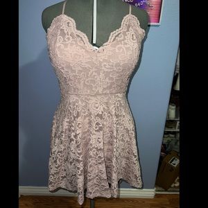 Blush lace dress